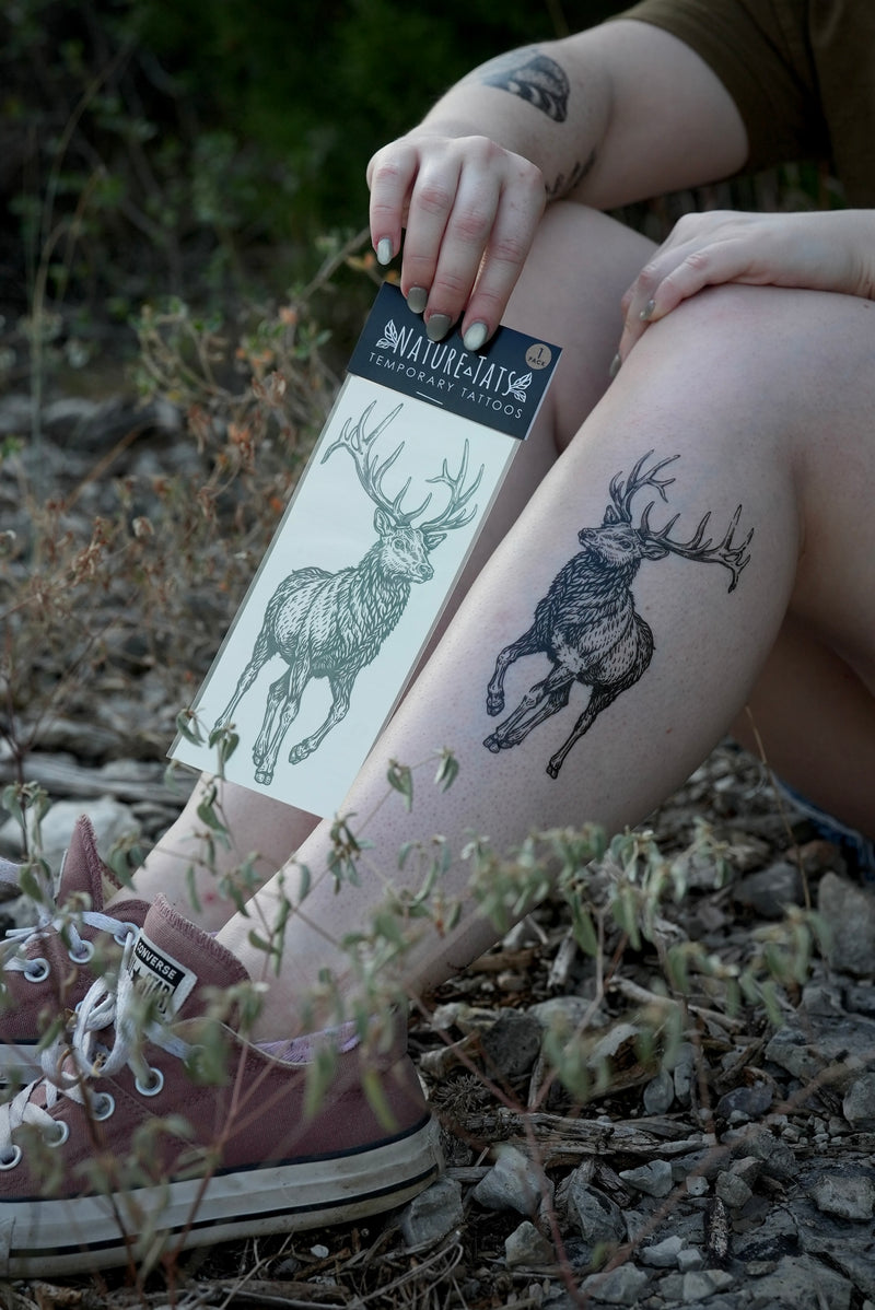 Elk Temporary Tattoo