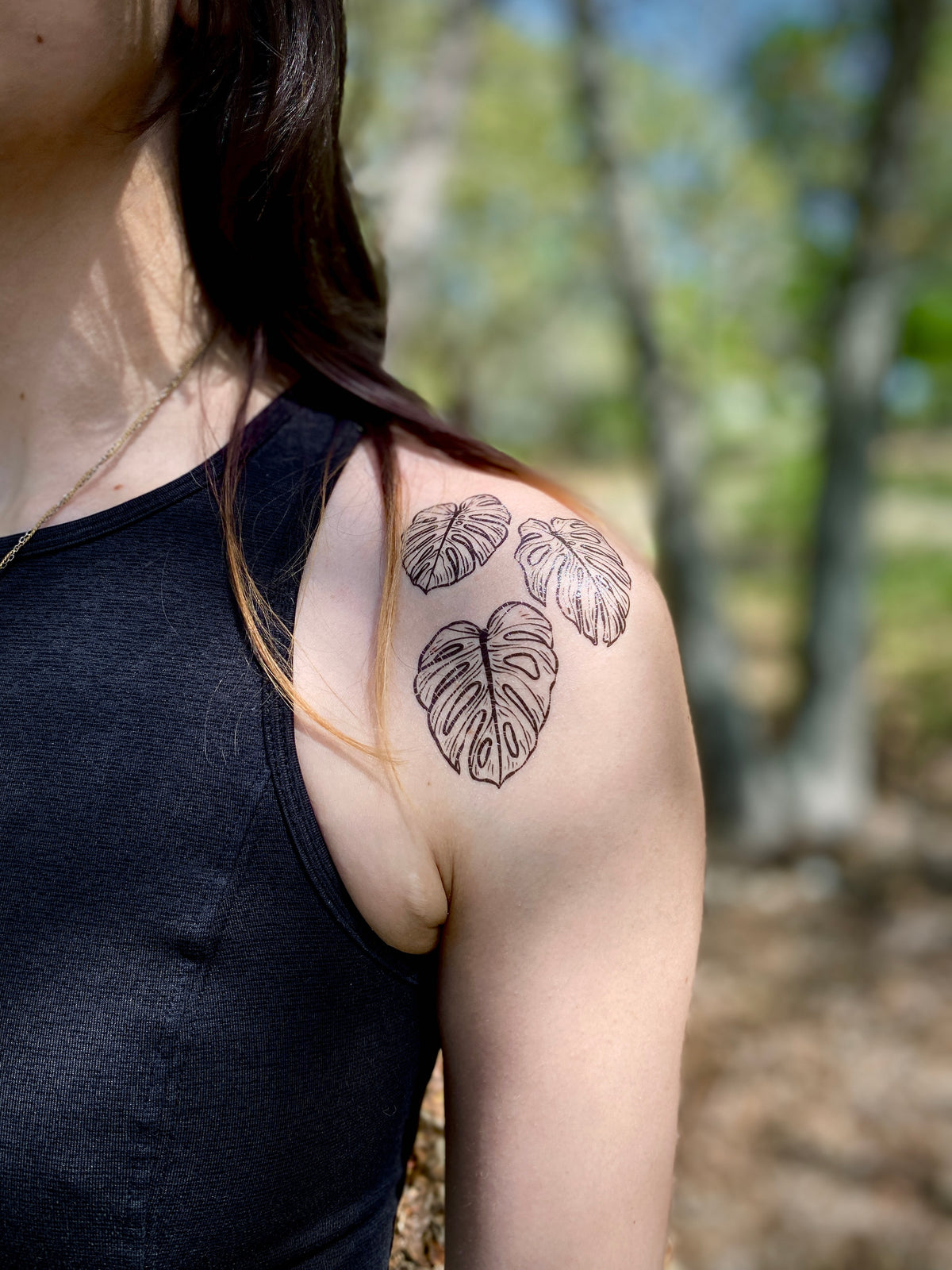 monstera tattoo ideas Monstera Leaves Temporary Tattoo – Tropical Houseplant – NatureTats