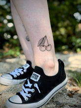 Cherry Flower Temporary Tattoo