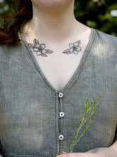 Cherry Flower Temporary Tattoo