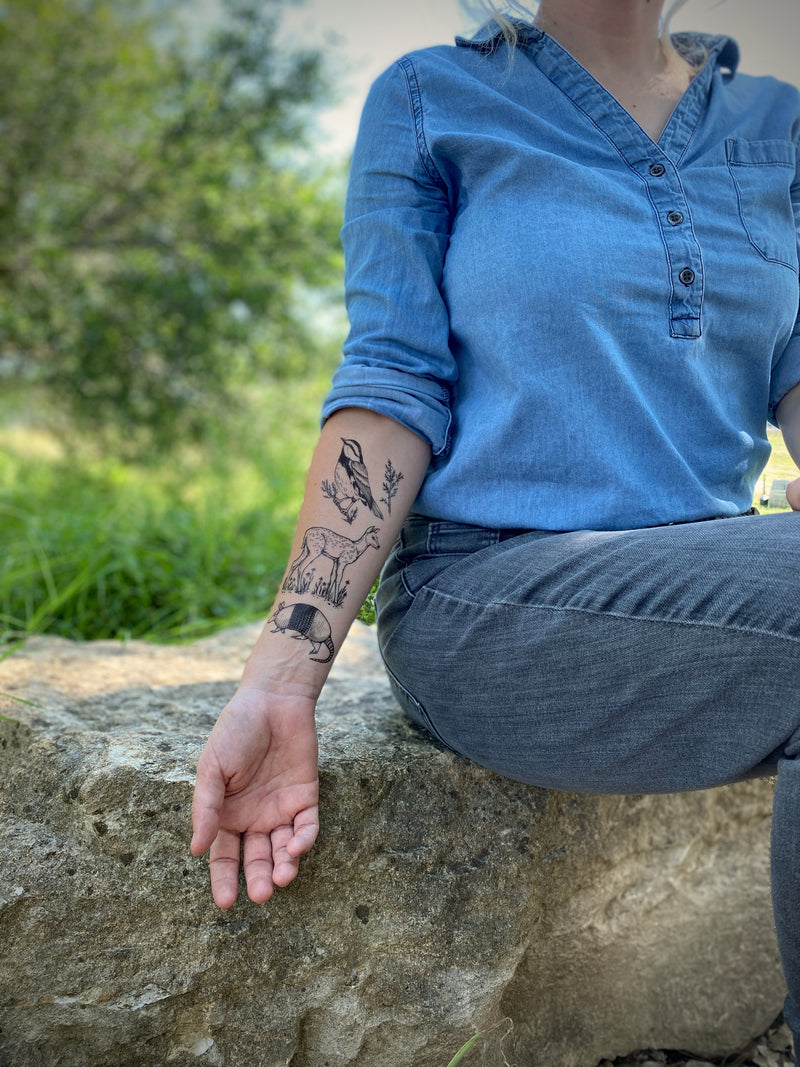 Hill Country Wildlife Temporary Tattoo