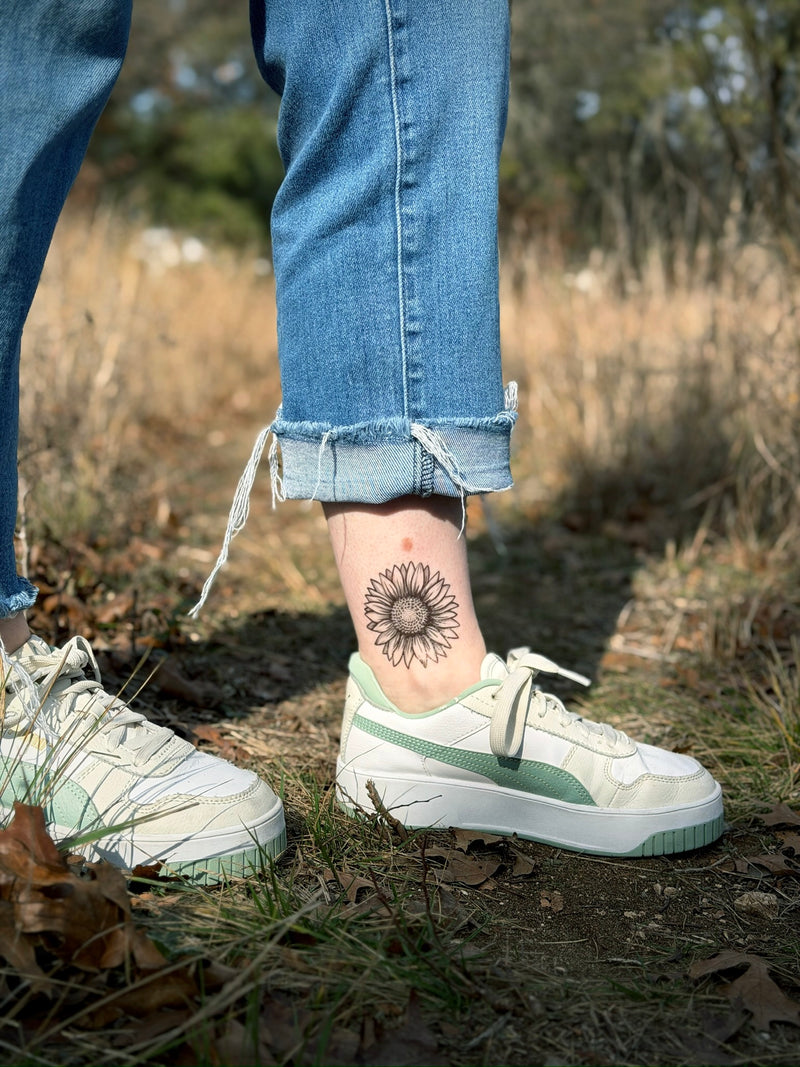 Sunflower Temporary Tattoo