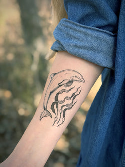 Dolphin Temporary Tattoo