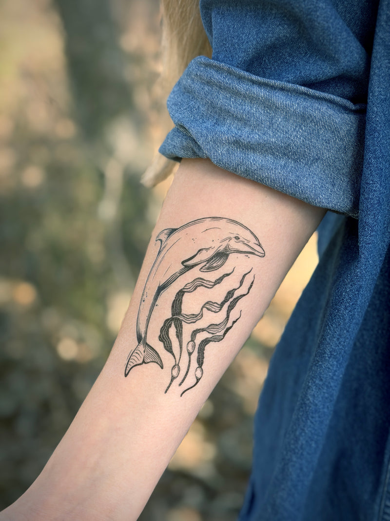 Dolphin Temporary Tattoo