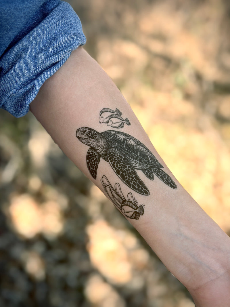 Sea Turtle Temporary Tattoo