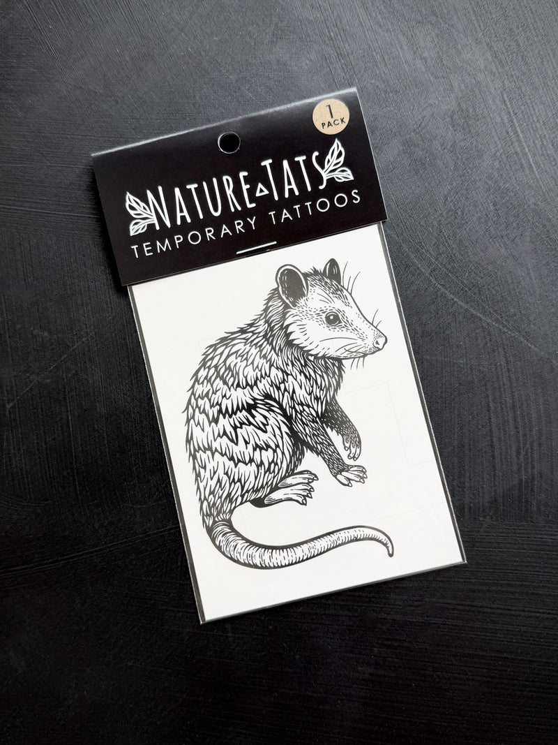 Opossum Temporary Tattoo