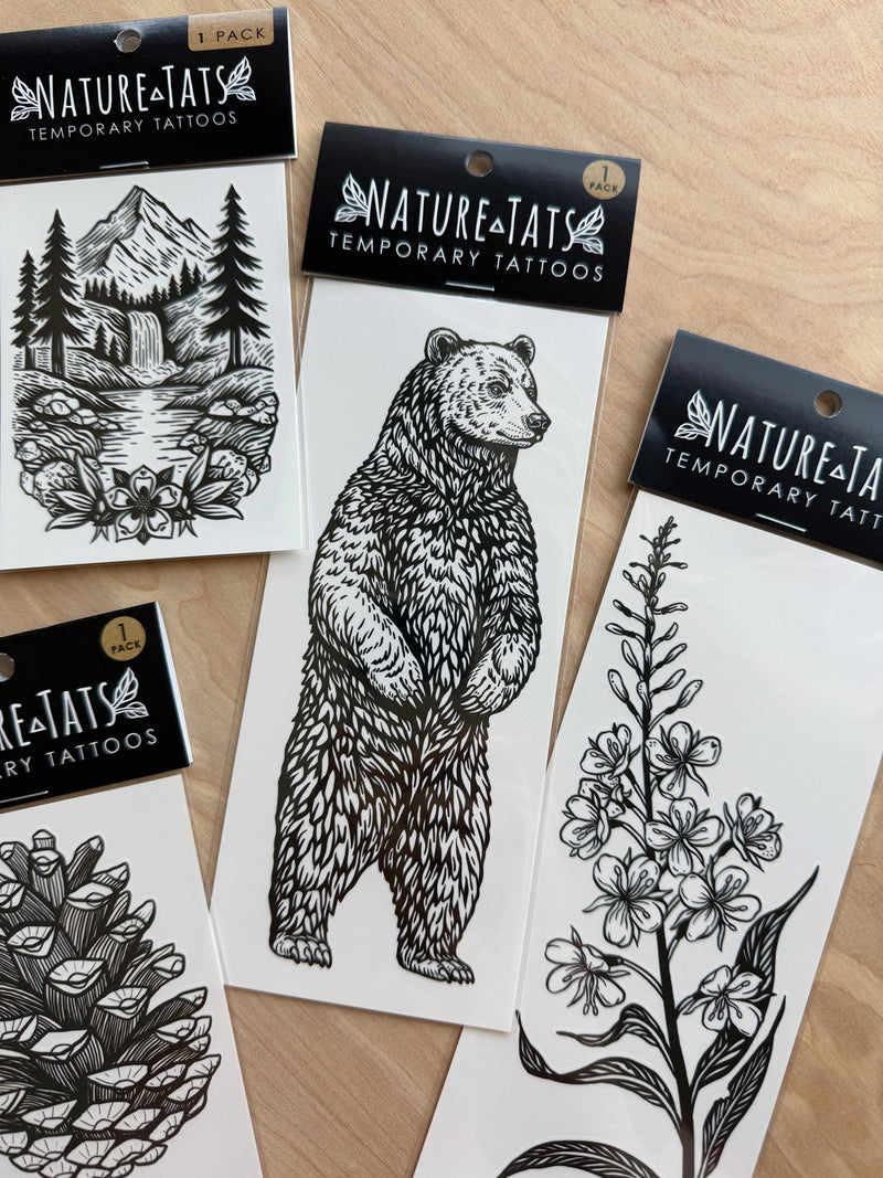 Grizzly Bear Temporary Tattoo
