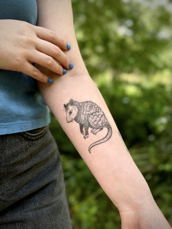 Opossum Temporary Tattoo