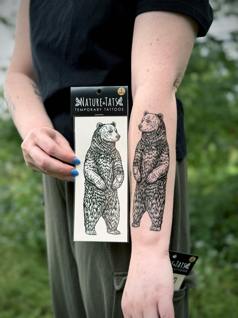 Grizzly Bear Temporary Tattoo