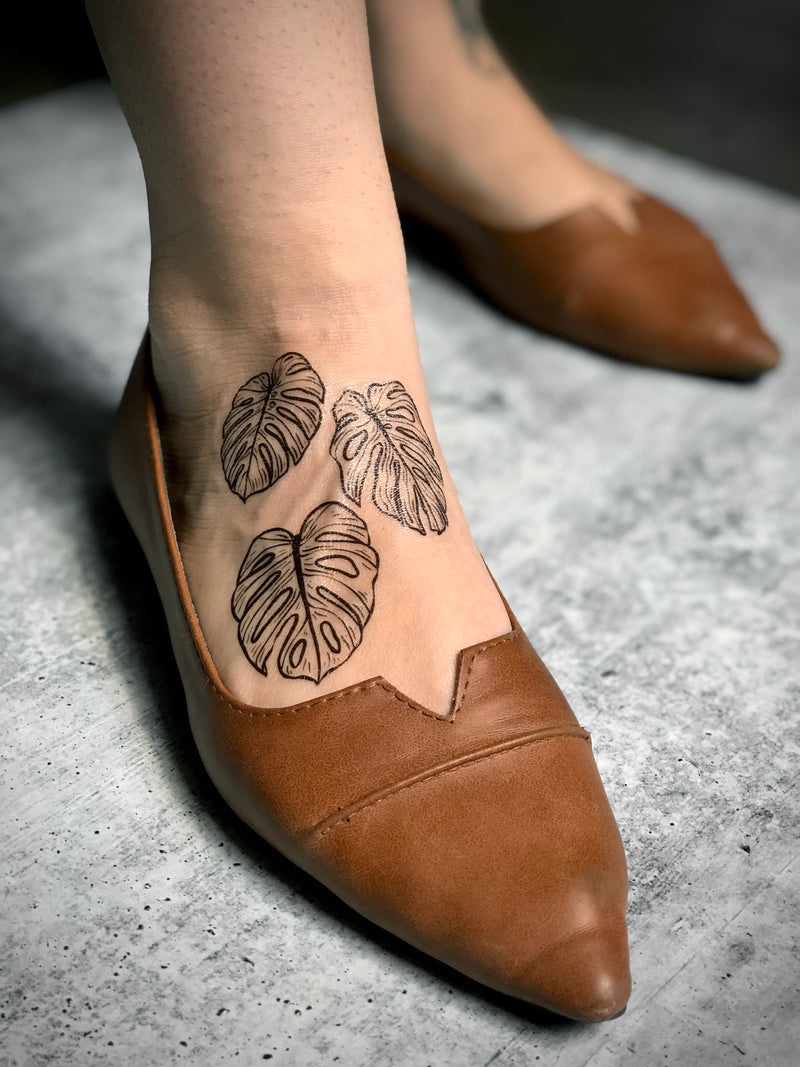 Monstera Leaves Temporary Tattoo