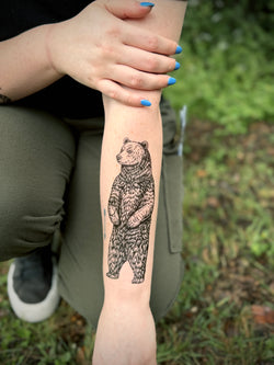 Grizzly Bear Temporary Tattoo