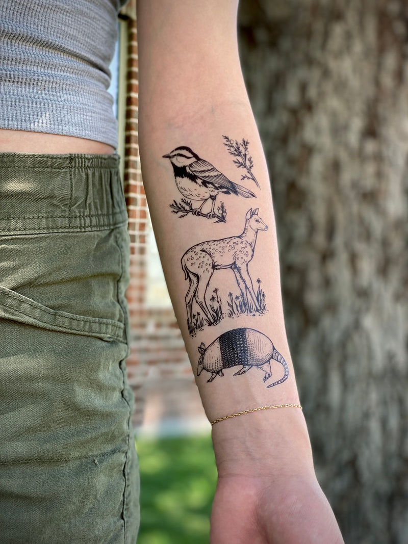Hill Country Wildlife Temporary Tattoo