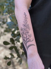 Fireweed Flower Temporary Tattoo, Wild Flower Tattoos, Floral Tattoo, Nature Tattoo, Spring Summer Tattoo