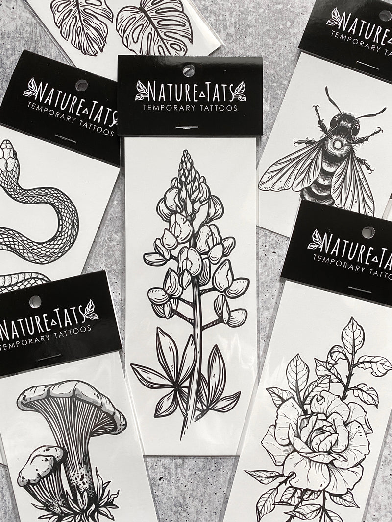 temporary tattoos with grey background 