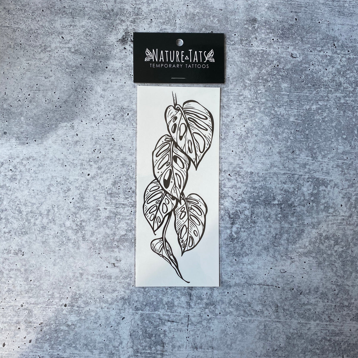Monstera Vine Temporary Tattoo – Tropical Houseplant – NatureTats