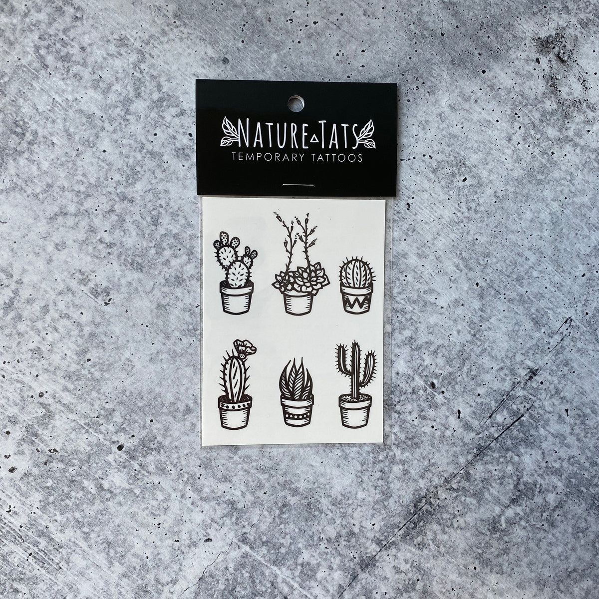 potted succulent tattoo Potted Cactus Temporary Tattoo – Desert Succulent – NatureTats