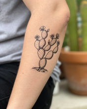 Prickly Pear Cactus Temporary Tattoo, Cactus Lover Gift, Stocking Stuffers & Party Favors