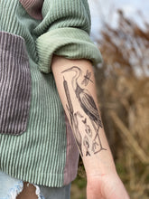 Lake Life Temporary Tattoo Collection, Heron Bird, Crane Tattoo, Dragonfly, Cattail, Fish, Coastal Tattoo, Nature Gift