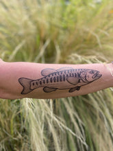 Bass Fish Temporary Tattoo, Texas Wildlife Tattoos, Fishing Tattoo, Guadalupe Bass, Nature Tattoo, Party Favors